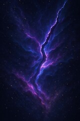 shattered cosmic rift with electric nebula veins splitting across star-filled deep space