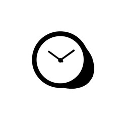 Poster - modern clock design showcasing minimalist style and elegant simplicity in black and white