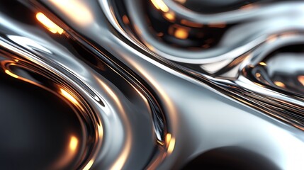 Poster - Abstract metallic texture with flowing lines, perfect for eco-friendly designs