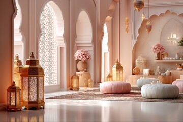 Poster - Background design for Eid Al Adha Mubarak festivities. Generative Ai
