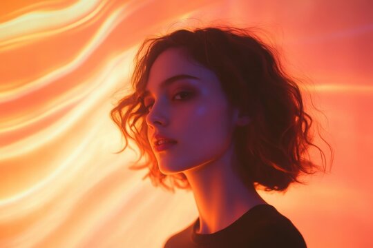 Dreamy haze background with pulse twist glow