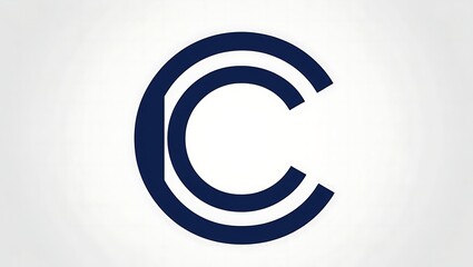 Aufkleber - bold, abstract letter c design featuring concentric circles and a modern, minimalist aesthetic on a 