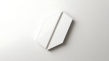 Aufkleber - Abstract white geometric shapes on a white surface, creating a minimalist and modern composition. Clean lines and subtle shadows.