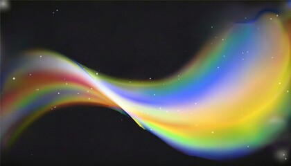 Fototapete - colorful light wave on black space background for digital art, web design, print graphics, futuristic branding, abstract visual media resource

