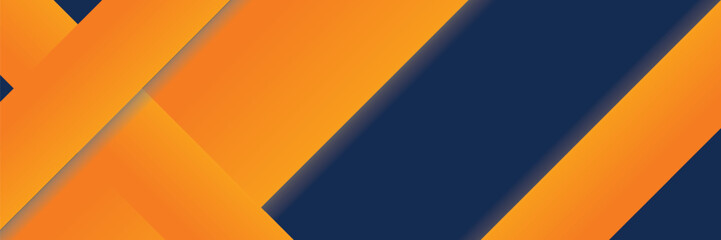 Poster - Abstract geometric dark blue and orange square theme overlap background for graphic design. Eps10 vector