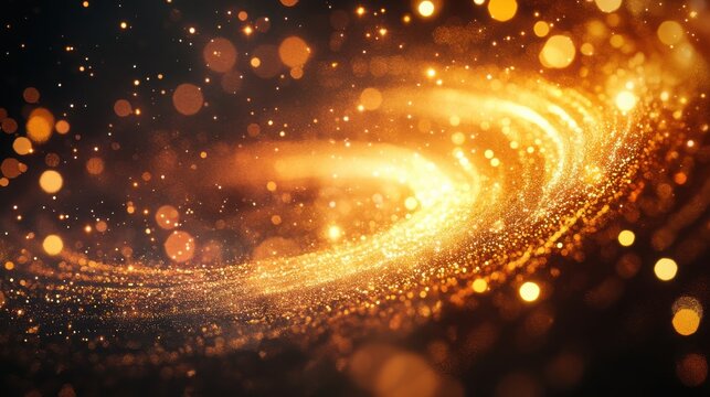 Radiant motion background with shimmer stroke spin