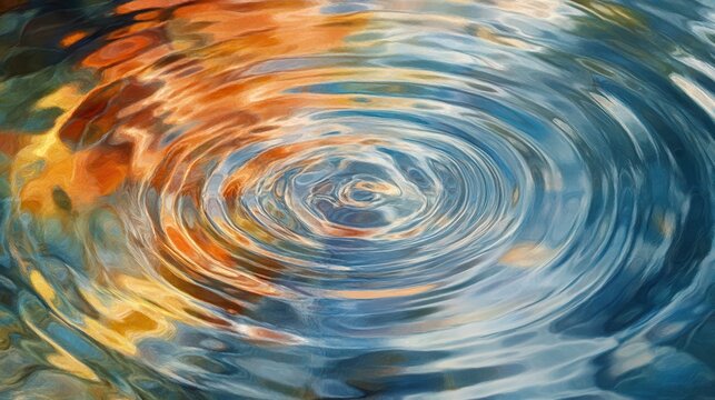 Chromatic ripple background with shimmer trail push