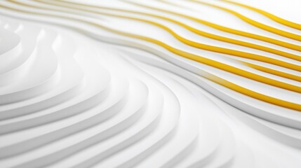 Poster - White business slide background with delicate yellow stripes, airy and professional for clean, simple presentations