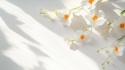 Poster - Presentation-ready white background with delicate orange stripe accents and ample space for text or data