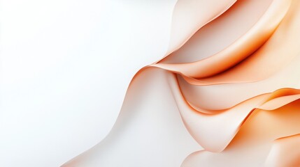 Poster - Smooth white background featuring light orange wavy stripes in the corners, modern and uncluttered slide layout