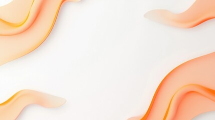Poster - Smooth white background featuring light orange wavy stripes in the corners, modern and uncluttered slide layout