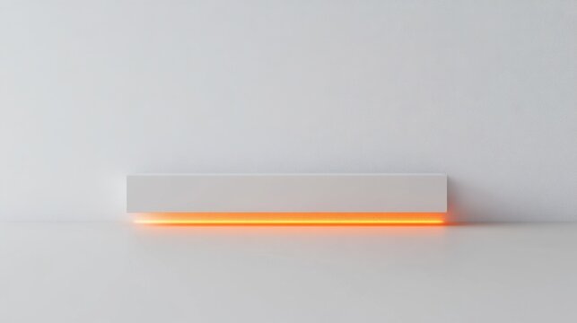 Presentation-ready white background with delicate orange stripe accents and ample space for text or data