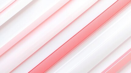 Poster - Bright white background with light pink horizontal lines, creating a gentle and cute presentation layout