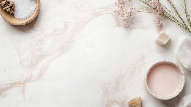 Presentation-ready white background with light pink swirl accents and plenty of clean space for text and images