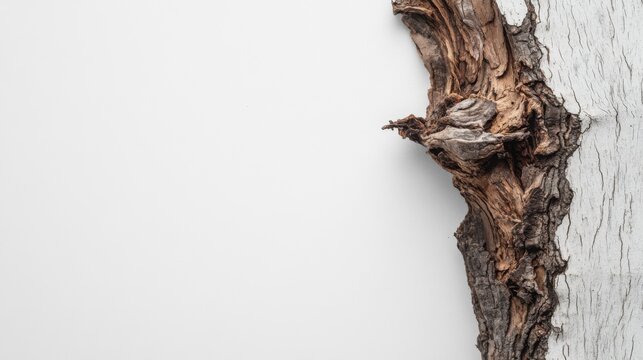 Presentation-ready white background with subtle brown bark pattern accents and open space for clean text layouts