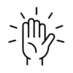 Poster - hand raising icon symbolizing world teacher's day