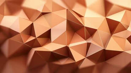Poster - Abstract geometric background with orange polygonal shapes and warm