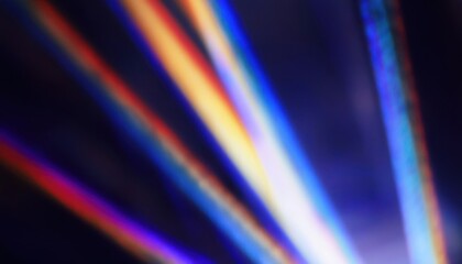 Aufkleber -  vivid light beam abstract with prism effect and dark gradient background for digital art, branding, web design, posters, and modern visual content