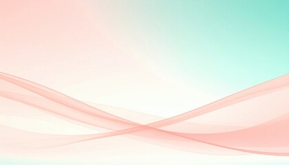 Poster - Flowing abstract waves digital art calm environment soft color palette conceptual viewpoint for serenity and relaxation