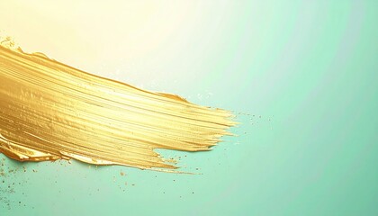 Poster - Dynamic gold brush stroke art abstract background visual content creative environment close-up viewpoint artistic concept for seo impact
