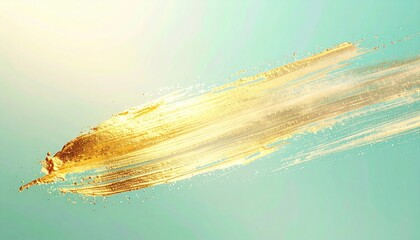 Poster - Dynamic golden trail action abstract environment digital art vibrant colors modern viewpoint motion concept for creative impact