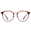© Mhammad - Round eyeglasses with a rich, dark, tortoiseshell-like frame.  The temples curve gently back