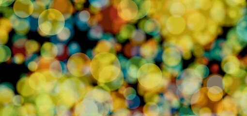 Beautiful bokeh lights, colorful, abstract background. Ideal for websites, presentations, and designs.