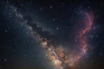 Wall Mural - vibrant cosmic milky way display.