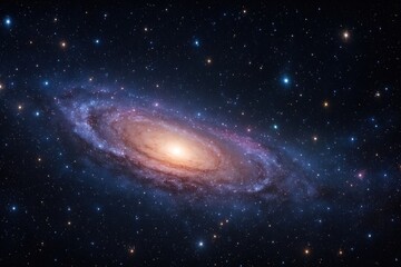 Wall Mural - spiral galaxy with luminous core.