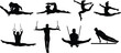 © Budypiasa - Set of gymnast full body silhouette illustration