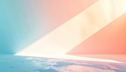 Poster - Dynamic light rays illuminating a serene landscape abstract art calm environment wide perspective conceptual imagery for creative inspiration