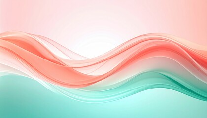 Poster - Fluid motion art abstract design digital artwork soft colors dynamic waves contemporary aesthetic