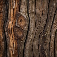 Aufkleber - Intricate details of weathered wood, displaying rich textures and patterns. The image showcases the natural beauty of aged timber