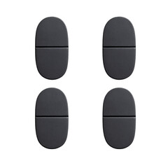 Leinwandbilder - Symmetrical arrangement of minimalist form buttons isolated against a clean backdrop