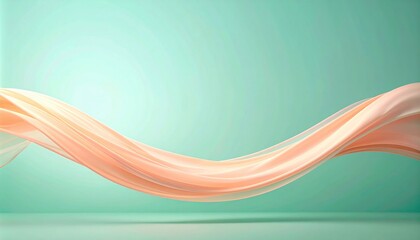 Poster - Dynamic flow of soft textures studio setting abstract art calm environment curved viewpoint visual serenity