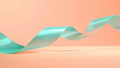 Poster - creative flowing ribbon design studio product photography minimalist environment close-up view aesth