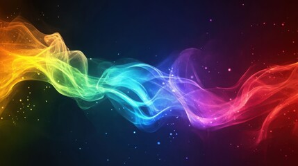 Poster - Abstract luminous wallpaper with smooth rainbow color gradations and elegant transitions for digital marketing banners.