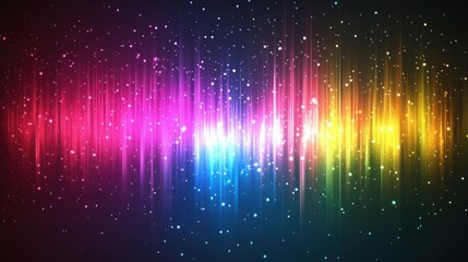 Poster - Bright rainbow-inspired color transition wallpaper with elegant flowing gradients and soft lighting, ideal for web headers.
