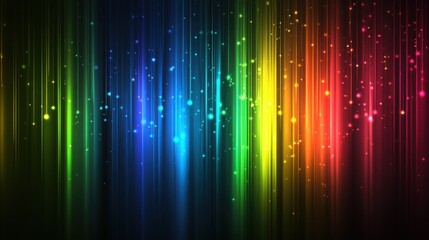 Poster - Bright rainbow-inspired color transition wallpaper with elegant flowing gradients and soft lighting, ideal for web headers.