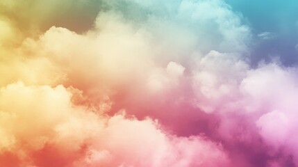Poster - Vibrant gradient wallpaper with soft elegant rainbow colors, creating a fluid dreamy backdrop for banners and digital designs.