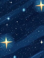 Wall Mural - A night sky with stars and streaks of clouds