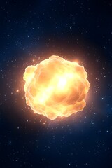 Wall Mural - Glowing, spherical nebula in deep space, radiating light and energy