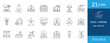 © Dilruba - Minimalist line icons set featuring space farming concepts such as hydroponics, plant growth in space, biotech, greenhouses, and futuristic agriculture for science,  and tech use