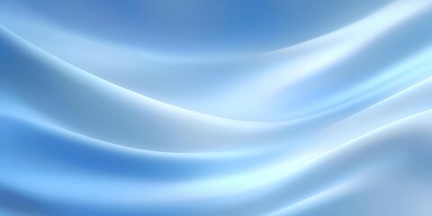 Poster - Smooth, flowing blue silk waves create a soft, elegant abstract background with a calming and serene appearance.