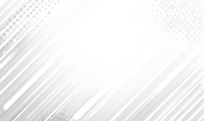 Poster - Abstract white background with diagonal lines and dotted patterns, creating a modern and minimalist design.