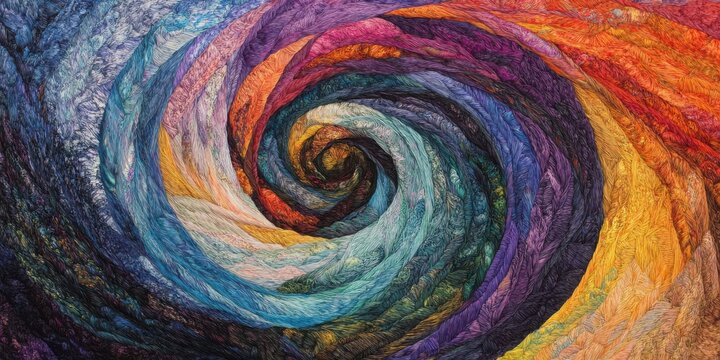Twisting bend of swirls, pastel thread background