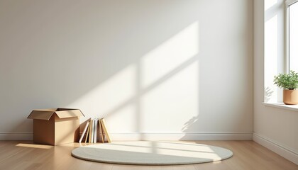 Poster - Minimalist interior design with natural light and decor  