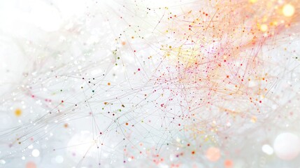 Poster - Abstract Network Connections, A Symphony of Color and Light