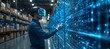 © Five Million Stock - Futuristic VR solution for automated warehouse control and logistics powered by industrial revolution technologies