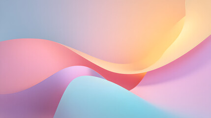 Poster - Serene Pastel Waves A Curated Selection of Suitable Wallpaper and Aesthetics For Your Digital Device Background With Gentle Color Harmonies